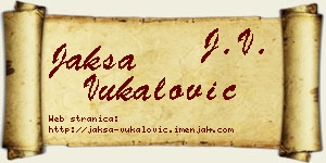 Jakša Vukalović vizit kartica